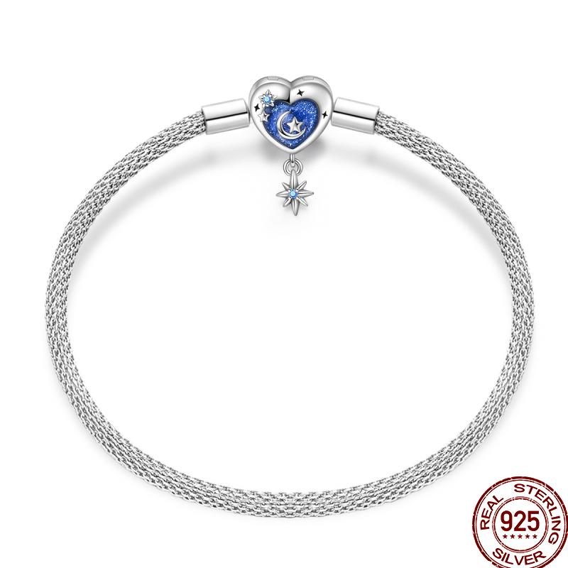 925 Silver 17-20CM Heart Pave Zirconia Original Bracelets Infinity Bracelet Fit DIY Charms Bead Birthday Jewelry Gifts Hot Sale
