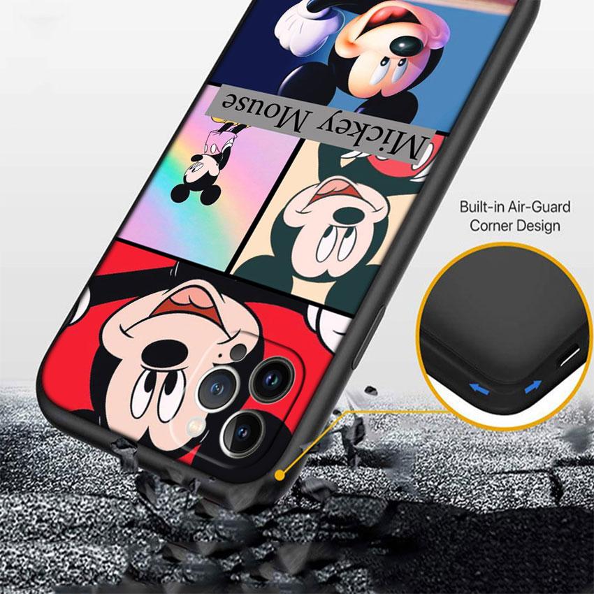 CJ77 Чехол для телефона Микки и Минни Маус Soft Shell для iPhone 16 15 14 13 12 Pro Max Plus Mini