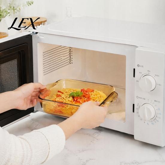 Heat Insulated Pan 2L Glass Baking Dish, Square Dishes for Oven, Versatile Serving Plate Dinner Tempered Casserole Dish Brownies Meatloaf Desserts