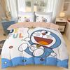 Japanese Anime Dora-emon Quilt Duvet Pillowcase 3D Printed D-Doraemon Bedding Set Duvet Cover for Children and Girls Boys Teen