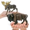 Highquality Plastic American Bison And Elk Models For Kids Decoration Room