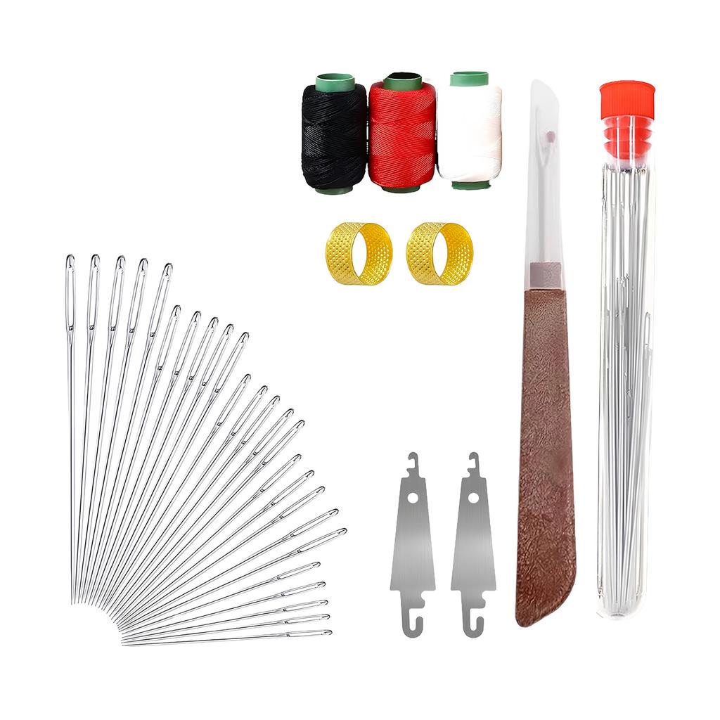 Набор для шитья из нержавеющей стали, 34 предмета, с автоматическим нитевдевателем и распарывателем ниток для вышивки, ремонта кожи, рукоделия