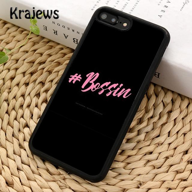 Krajews Pink Girl Boss Soft Phone Case Cover For iPhone 17 Air 16 15 14 plus 11 12 13 pro max coque Fundas