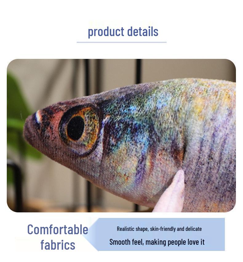 Плюшевая игрушка «Цветная гуппи» - Игрушка-подушка, имитирующая тропическую рыбу