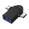 2-в-1 OTG-адаптеры USB 3.0 на Type C и маленький USB, простые в подключении и использовании, алюминиевые адаптеры, легкие для переноски, для передачи файлов