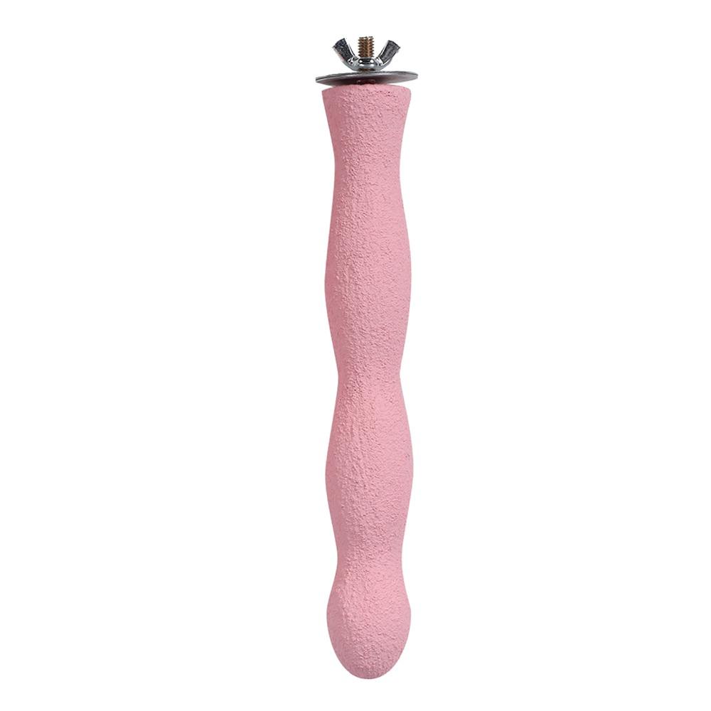 Wooden Stick Bird Perch Stand Rough-Surfaced Beak Grinding Bar Wooden Chew Toy Bird Training