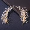Zinc Zinc Alloy Leaf Bridal Headband Handmade Bridal Tiara Hair Vine Retro Women Hair Jewelry  Bridal Party