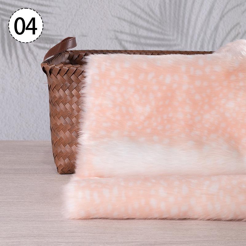 50cm Imitation Deer Spotted Plush Fabric Leopard Print Pattern Short Plush Fabric for Fur Clothing Handmade DIY Material