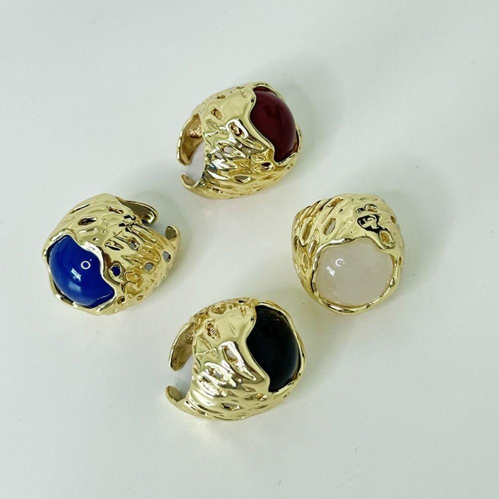 Полый дизайн Геометрическое полое кольцо Металлический материал Кольцо личности Модный аксессуар