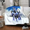 Wigan Crest Flannel Blanket, Soft Polyester, Modern Design, All-Season for Camping, Travel, Gifts for holidays or birthdays