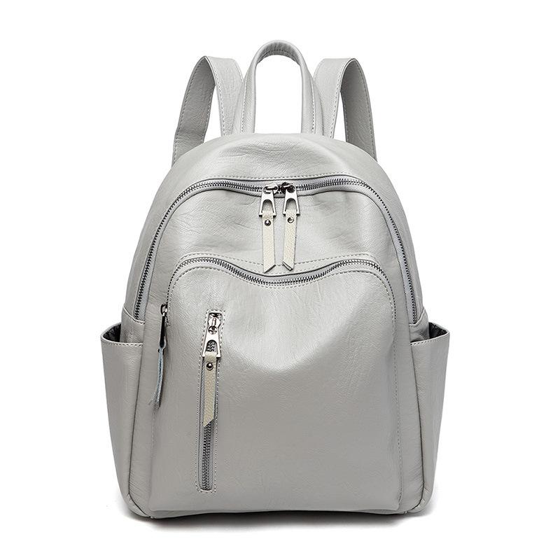 Рюкзак женский трендовый PU мягкая кожа женская сумка колледж стиль досуг дорожная сумка