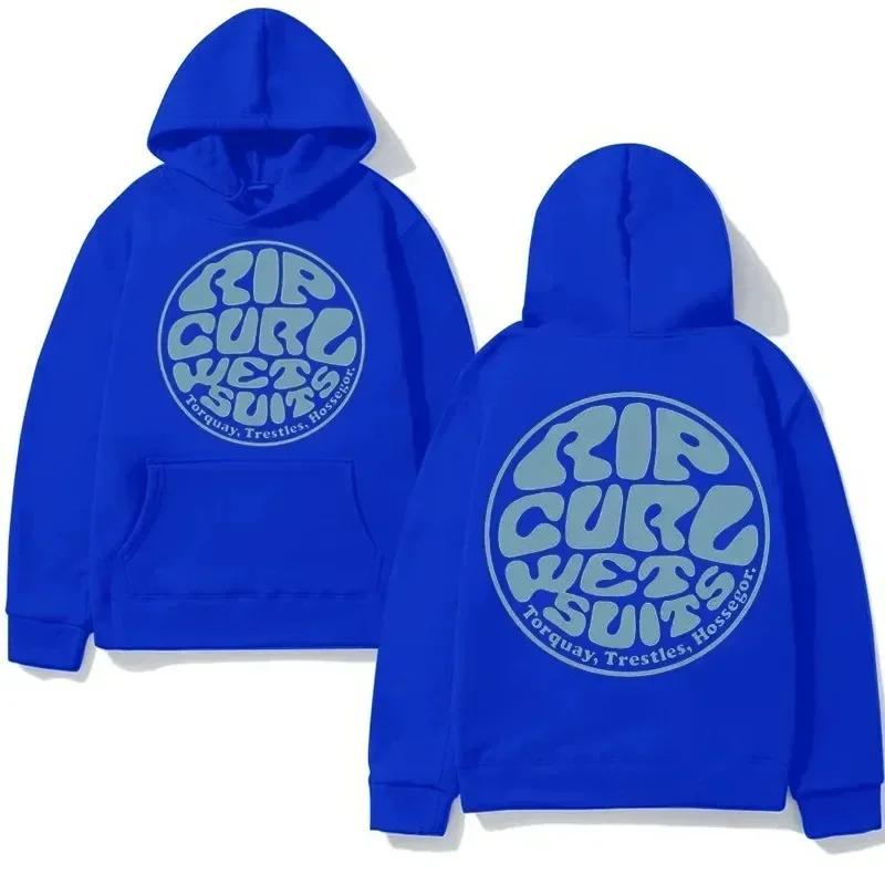Men's Rip Curl Men Wetty Land Hoodie Y2K Loose Version of High-quality Clothing Retro Clothing Casual Hoodie Oversized Tops