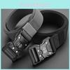 Fashionable Alloy Buckle Men Nylon Woven Waist Belt For Students And Casual Wear