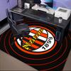 Custom Name Christmas AC Football Crest Rug Game Carpet, Floor Mat for Bedroom Living Room Entryway Rug, Home Decor Idea Gift for Christmas birthday
