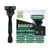 Dorco Pace6 Shaving Razor 1 Handle + 11 Cartridges Set