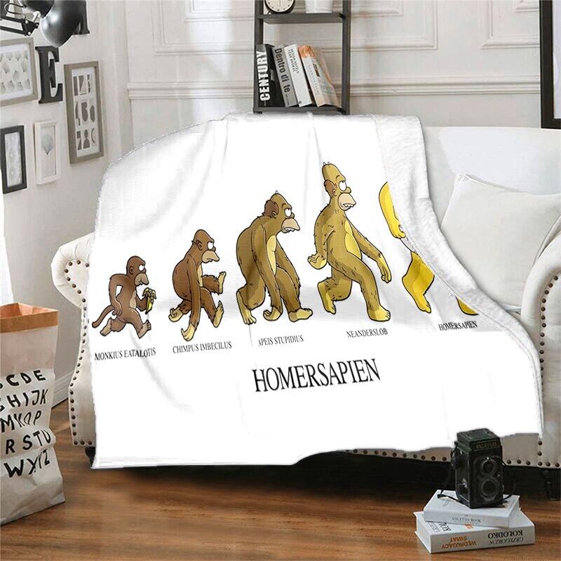 S-Симпсон Мягкий Плюшевый Диван-кровать Покрывало Мультяшное Современное Фланелевое Покрытие Одеяла Печатное Покрывало на Одеяло Подарок Пледы для Пикника