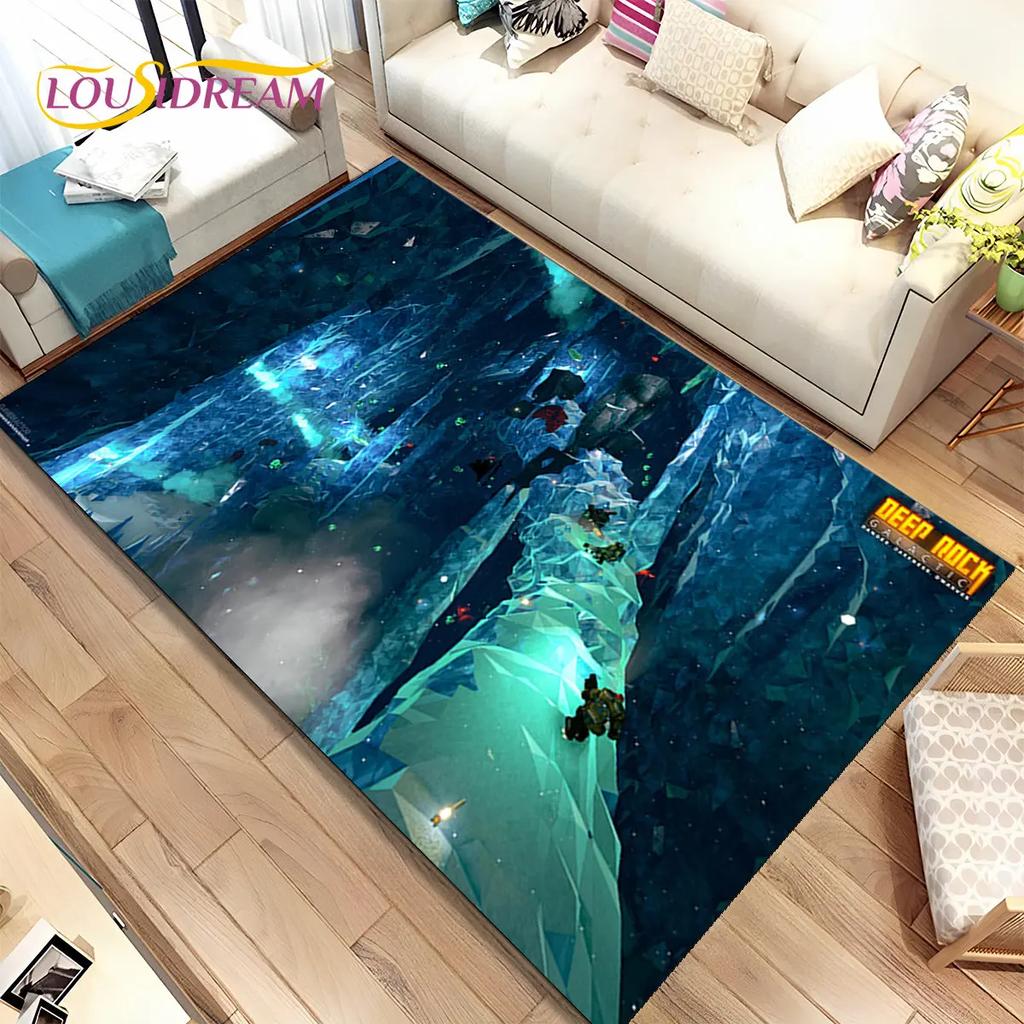 3D DRG Deep Rock Galactic Game Gamer Коврик, Коврик для гостиной Спальня Диван Коврик Украшение, детский нескользящий напольный коврик