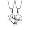2 Piece Set Fashion Best Friend Couple Pendant Necklace Broken Heart Women Men Gift Friendship Jewelry Korea Key Locket Necklace