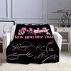 Idol Blanket Blackpink Group Pink 3d Digital Print Flannel Supplies Blanket