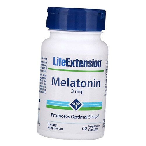 Мелатонин капсулы, Melatonin 3 Caps, Life Extension  60вегкапс (72346003)