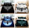 Swan Skull Print Bedding Set Insect Quilt Cover Pillow Cover Sheet/Double Bed 2/3 Piece Bedroom Decoration