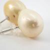 New/Pt900 South Sea White Pearl (cream White Pearl) Earrings/g463-73