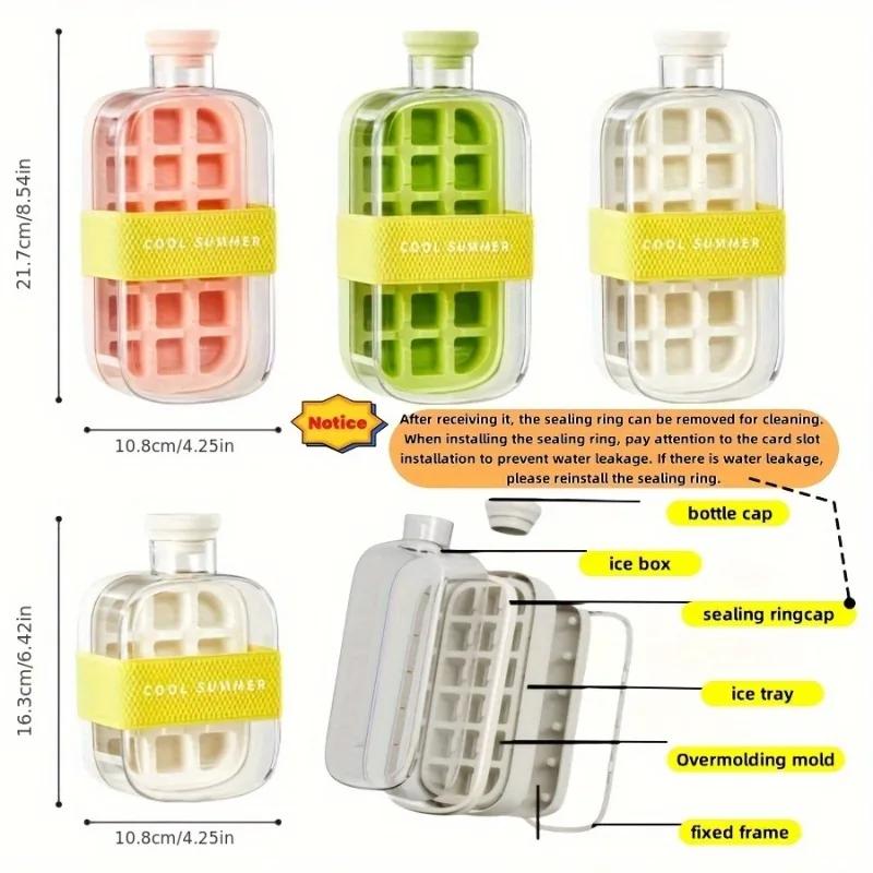 Портативный стакан для льда 2-в-1 с соломинкой, быстросъемный, из пищевого материала, для сока, напитков, коктейлей, виски, пластиковый стакан с соломинкой