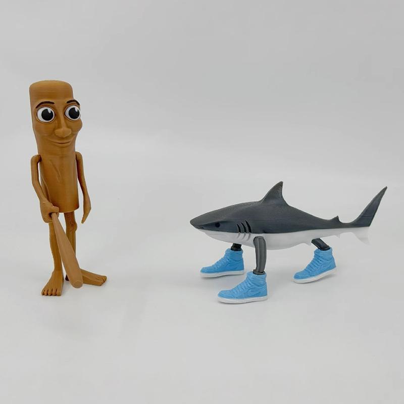3D печать Тунг Тунг Тунг Сахур Тралалеро Тралала Мем ИИ Итальянский маразм Животные Фигурка Настольное украшение Декор Оригинальный подарок