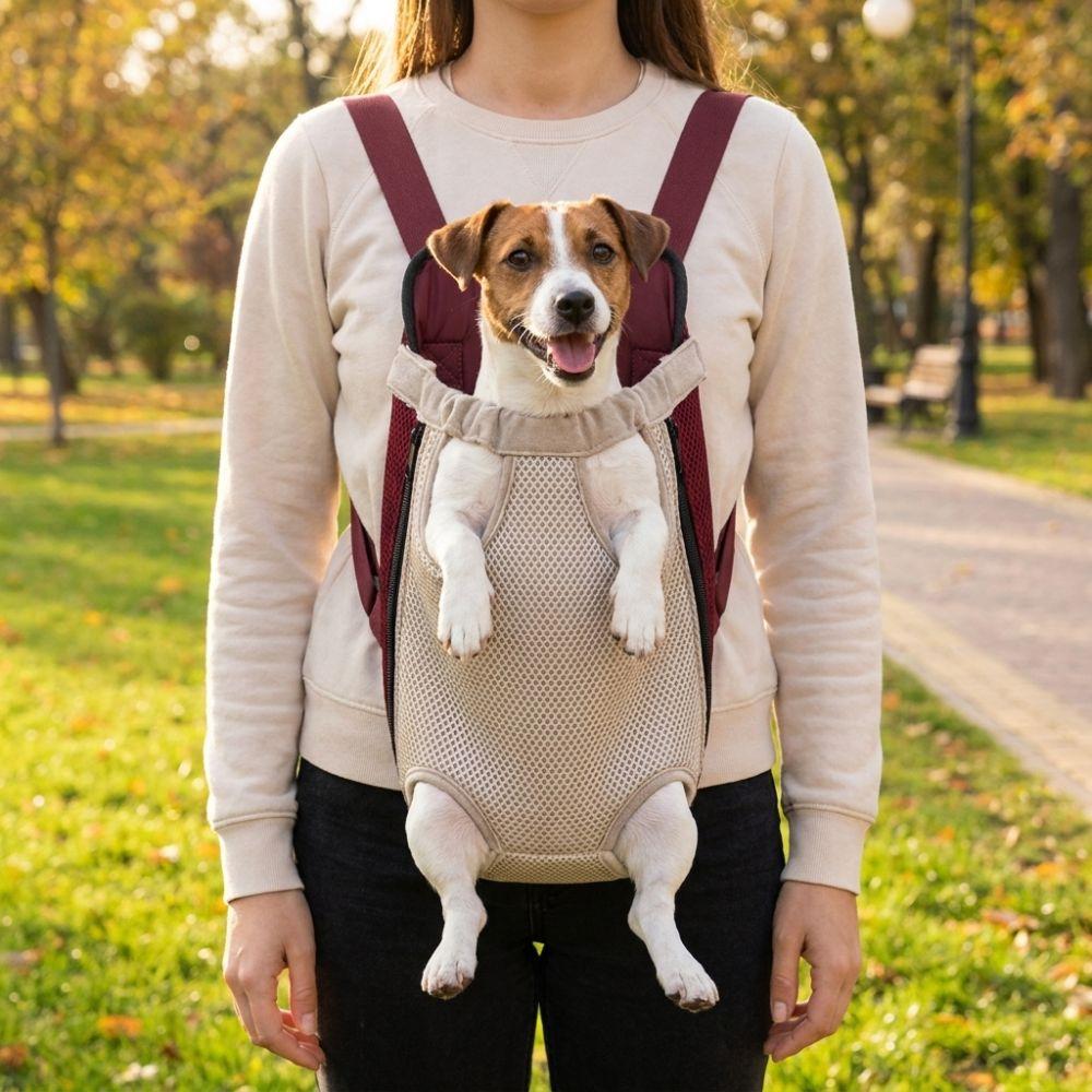 Adjustable Strap Dog Front Carrier Breathable Mesh Pet Outdoor Backpack Outdoor Travel