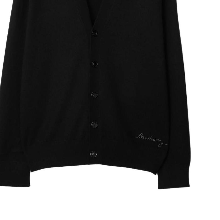 Burberry Cashmere Cardigan Cashmere Sweater Men's Black 80987401