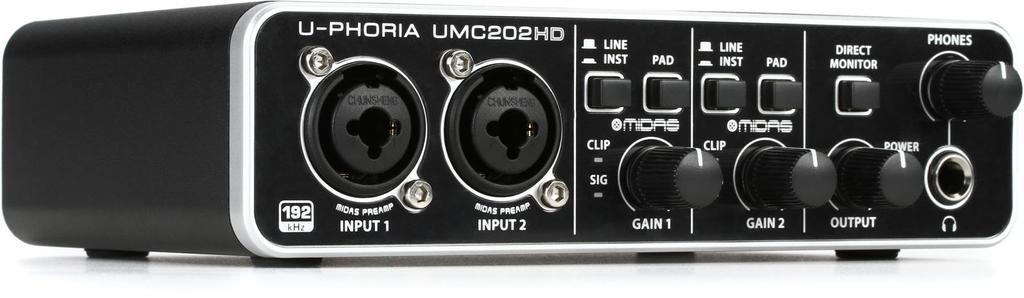 Behringer Behringer 2 Input 2 Output USB Audio Interface UMC202HD U-PHORIA
