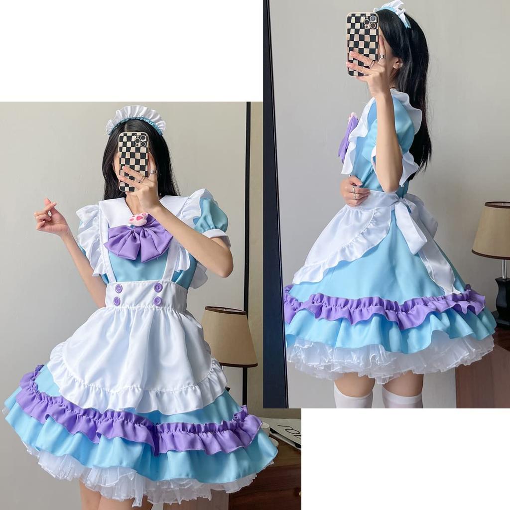 Maid Short Sleeve Cosplay One Piece Lolita Cos Large Size Moe Uniform Cultural Festival School Festival Costume Photo Shoot Cute Gothic Lolita