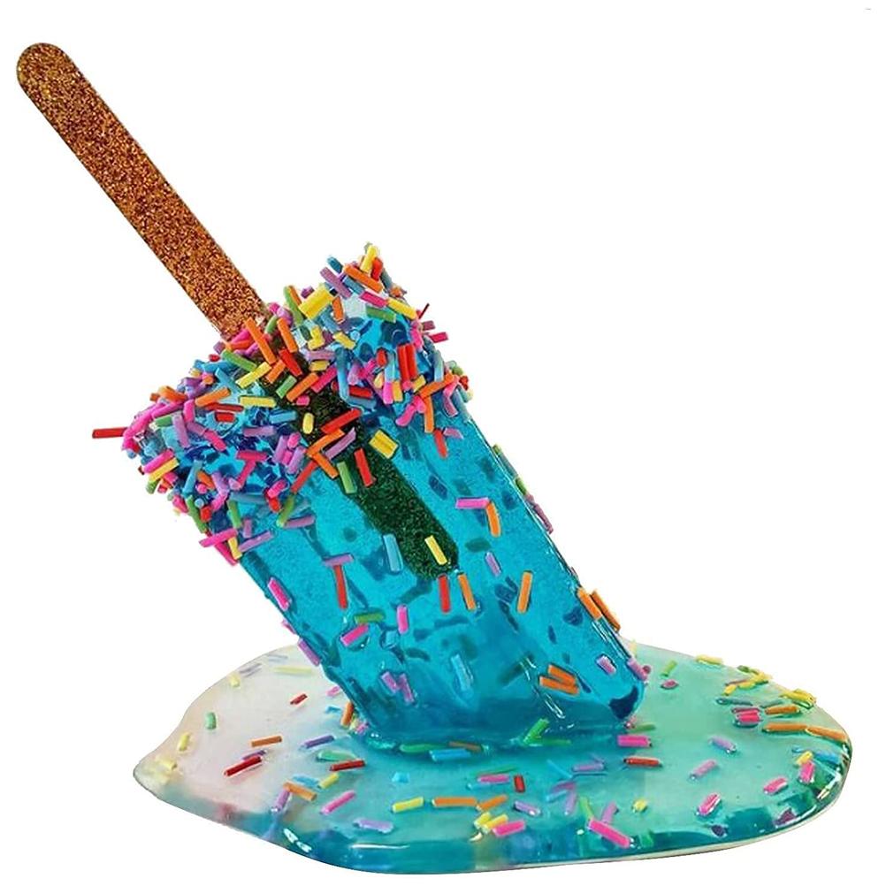 Melting Ice Cream Ornaments Resin Ice Cream Statues Candy Statue for Home Decoration Crafts