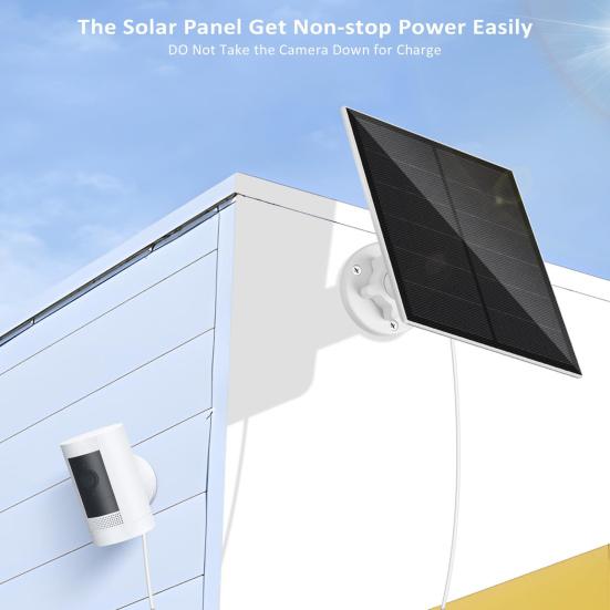 Солнечная панель для камеры Ring Camera Водонепроницаемая солнечная панель зарядное устройство 5 Вт с 13-футовым кабелем для Ring Spotlight Cam/Plus/Pro Battery для Stick Up Cam/Pro Battery