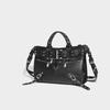 Leather PU Women's Motorcycle Bag Large Capacity Rivet Tote Fashionable Crossbody Bag High-quality Design Heavy Industry