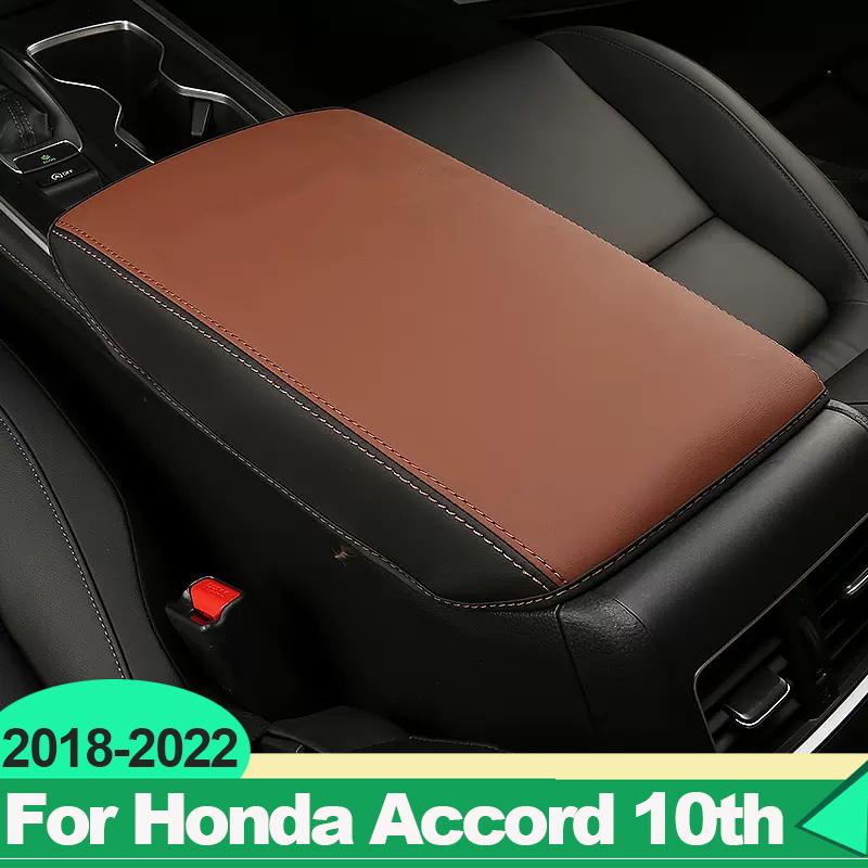 For Honda Accord X 10th 2018 Hybrid Car Armrests Storage Box Cover PU Leather Decoration Accessories