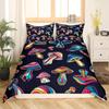 Psychedelic Mushroom Quilt Set Bedding Digital Printing Three-Piece Set For Bedroom Room Kit