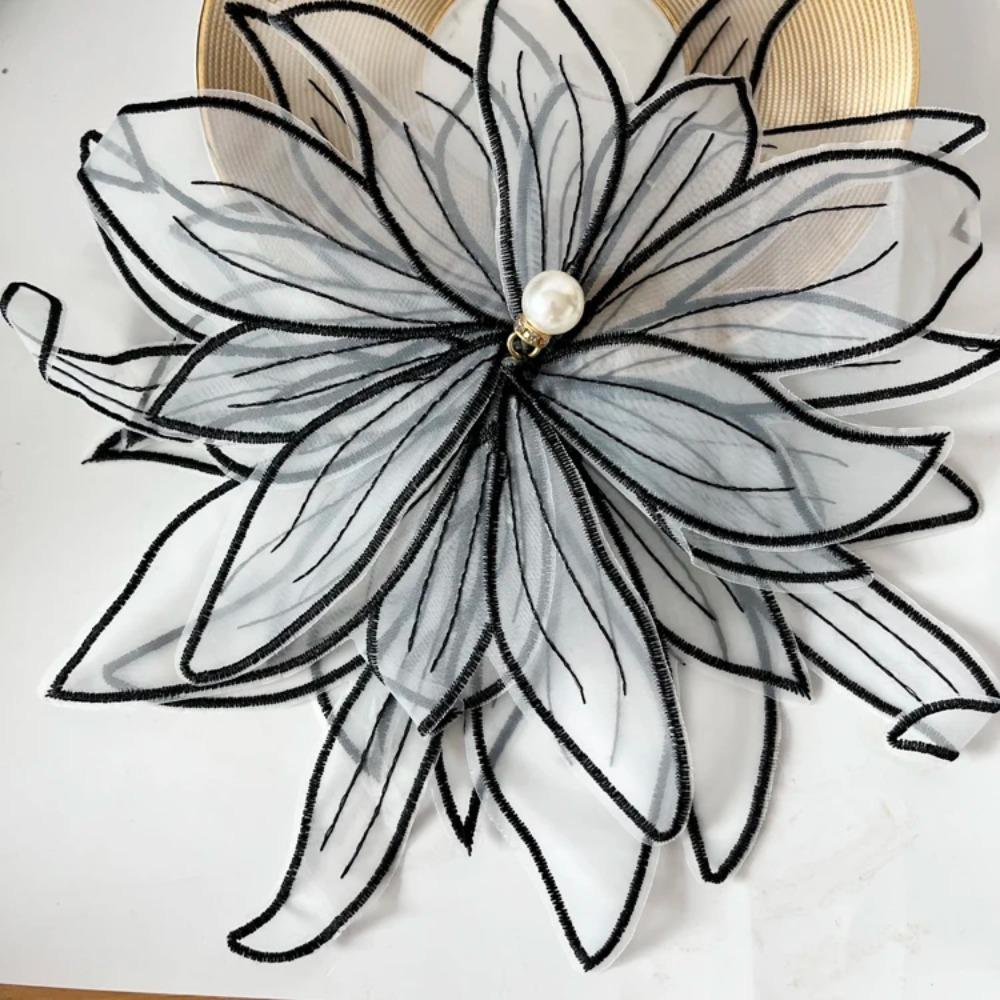 Dacron Handmade DIY Beading Flower Flower Shape Embroidered Flowers Women's Clothing Accessories