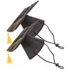 2Pcs Black Pet Graduation Cap Tassel Dog Cat Graduation Party Hat Photo Prop Stylish Adorable Lightweight Ceremony Supplies