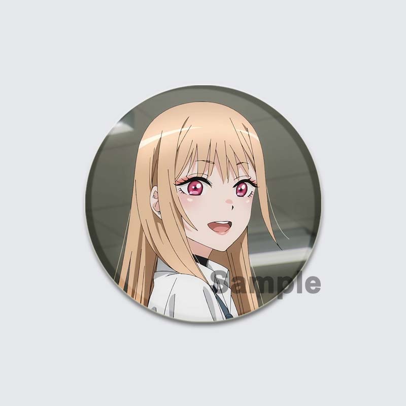 32/44/58mm Cute Cartoon My Dress Up Darling Pins Round Handmade Brooches for Backpack Cothes Accessories Anime Collection Badge Decoration