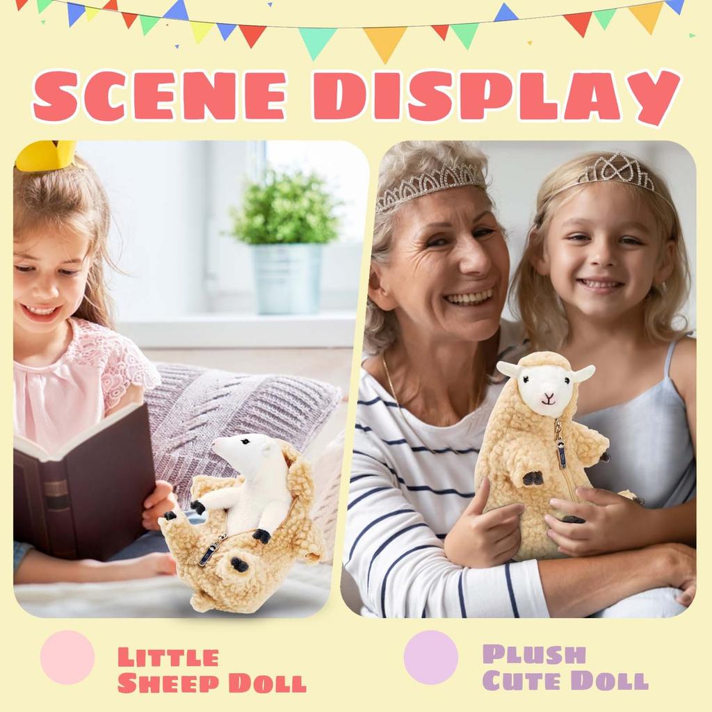 Rokko Mountain Ranch Shaved Lamb Японская плюшевая очищенная кукла-ягненок Мягкая игрушка-животное Милая кукла