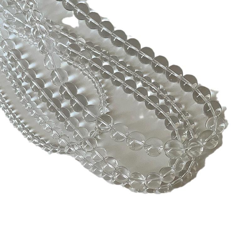 Простое прозрачное стеклянное ожерелье из бисера, женская ниша, индивидуальность, модный тренд, элегантный темперамент, универсальная цепочка на шею, цепочка на ключицу