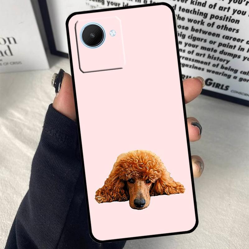 Мультяшный чехол с собакой-пуделем для Realme 10 11 Pro Plus GT Neo 5 3 3T 2T C11 C15 C25s C21Y C30 C31 C33 C35 C53 C55