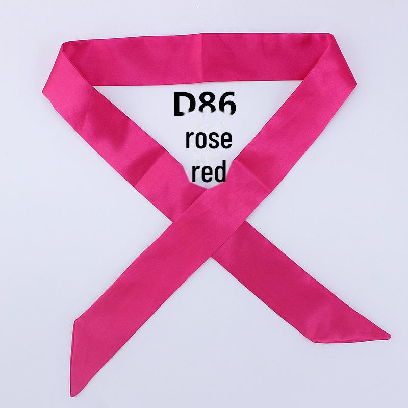 Однотонный шелковый шарф Mai Tong: Тонкая, узкая декоративная лента для ручек сумок