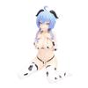 14CM Game Figure Cow Swimwear Ganyu Sitting Position Genshin Impact Decoration Anime Project Model Dolls Toy Gift Collect Boxed