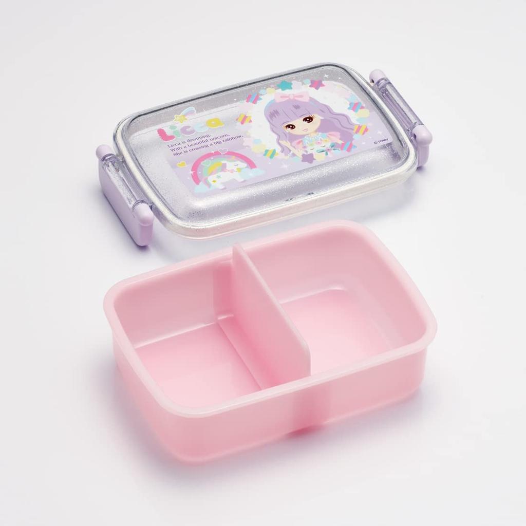 Skater Lunch with a Soft Single Made in Children's Box, 450ml, Dome-Shaped Lid, Tier, Japan, Licca-chan 23, Girl's RBF3ANAG-A