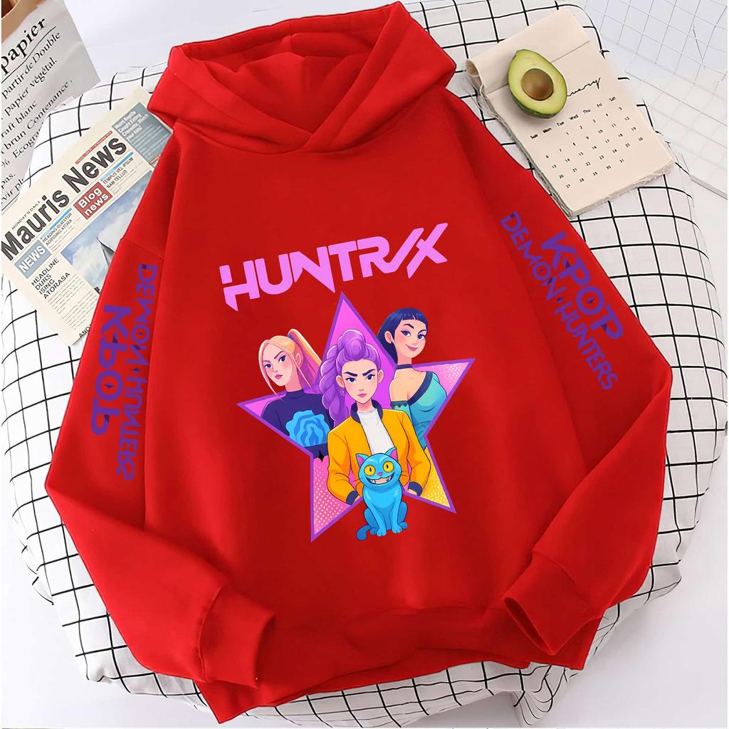 Hoodies Sweatshirts Girls Cartoon Printed Children's Girls Hooded Sweatshirt Children's Fashionable Casual Top Girls' Clothing