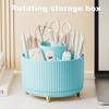 Вращающаяся на 360° шкатулка для украшений, многофункциональный контейнер для макияжа и помады, 6 отделений для дома, спальни, туалетного столика