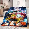 Dragon Ball Z Print Blanket Warm Comfortable Flannel Blanket Suitable for Bedrooms,Sofas, Beds,Chairs,Travel -QIAO21