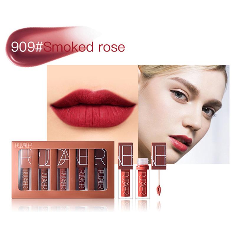 Pudaier Lip Gloss Matte Matte Velvet Liquid Lipstick с антипригарным покрытием, глазурь для губ, пятицветный набор